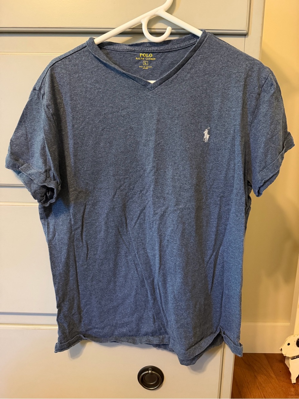 Polo by Ralph Lauren Heather Blue V-Neck Polo Shirt